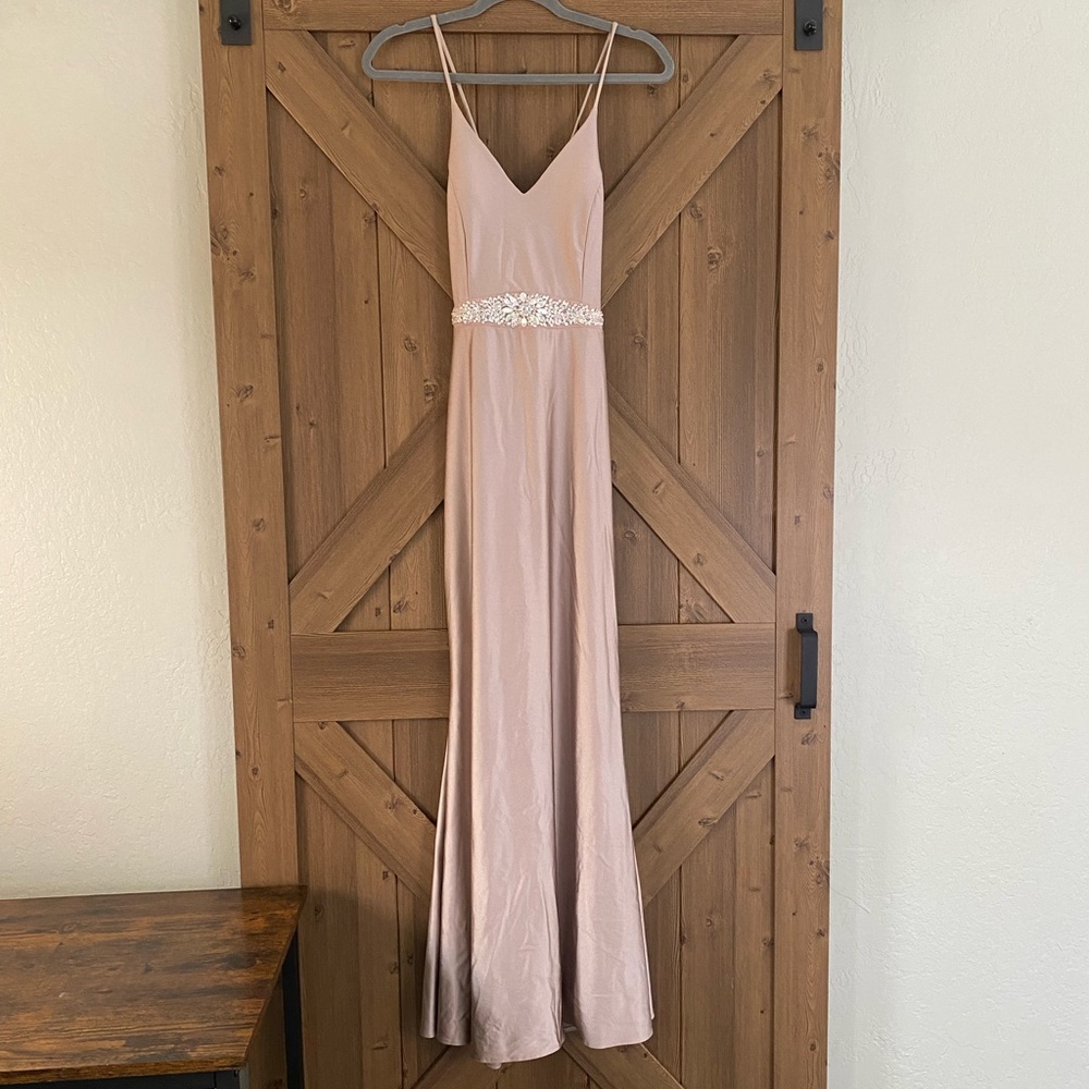 EUC light mauve satin gown